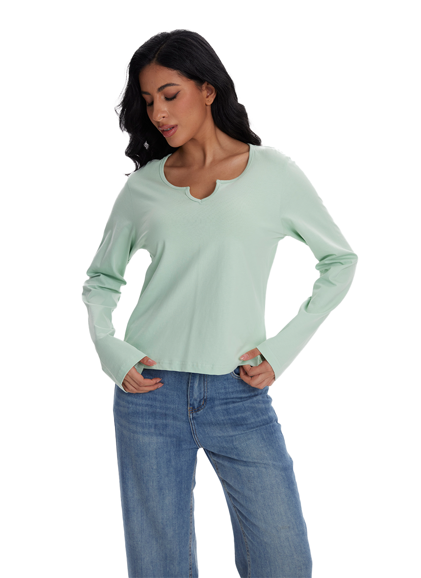 Jeanswest Jeanswest Aussie Chic V-Neck Long Sleeve Tee S6A-53-271006