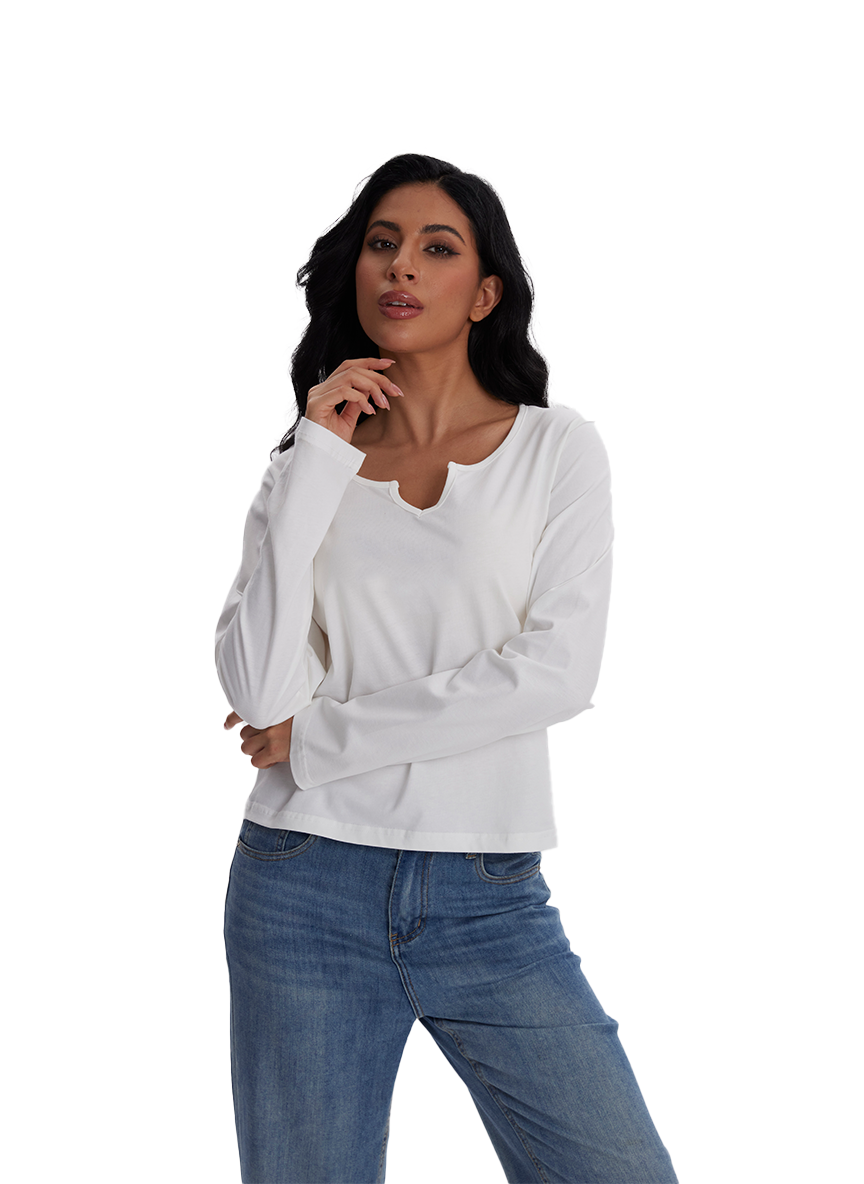 Jeanswest Jeanswest Aussie Chic V-Neck Long Sleeve Tee S6A-53-271006