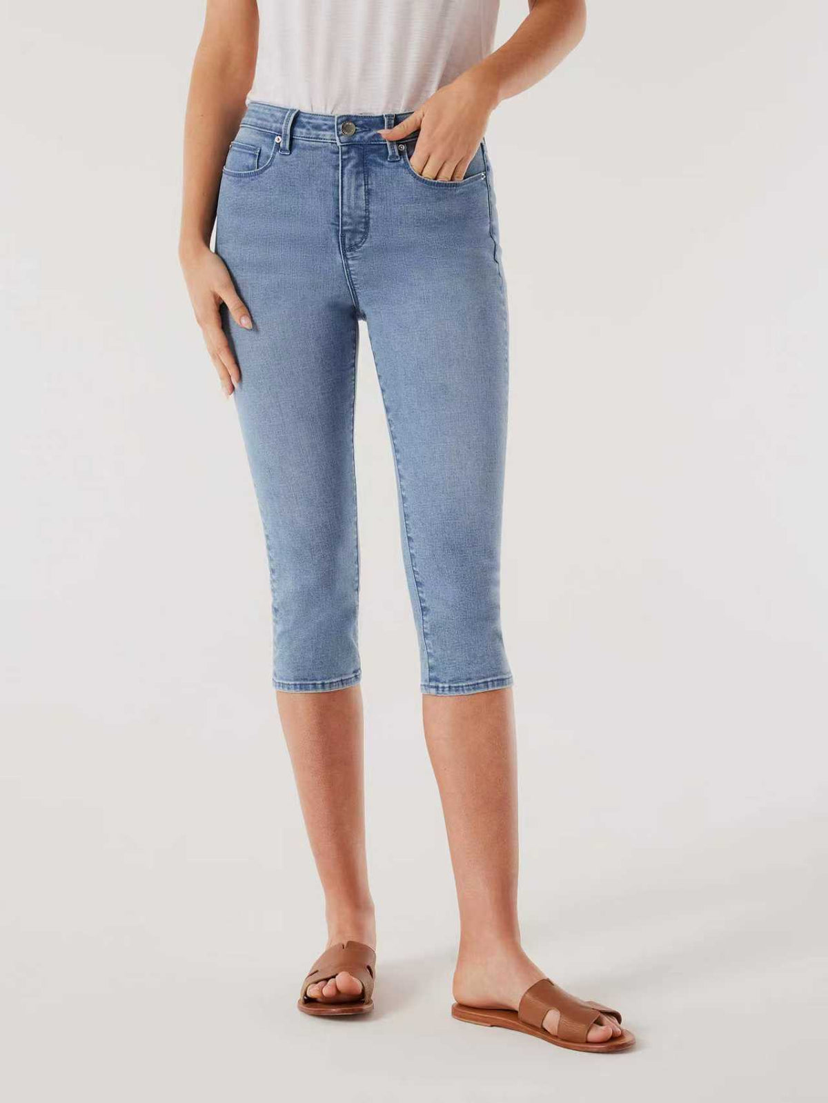 Jeanswest Maddy Mid Waisted Pedal Pusher WFJ-14397-01