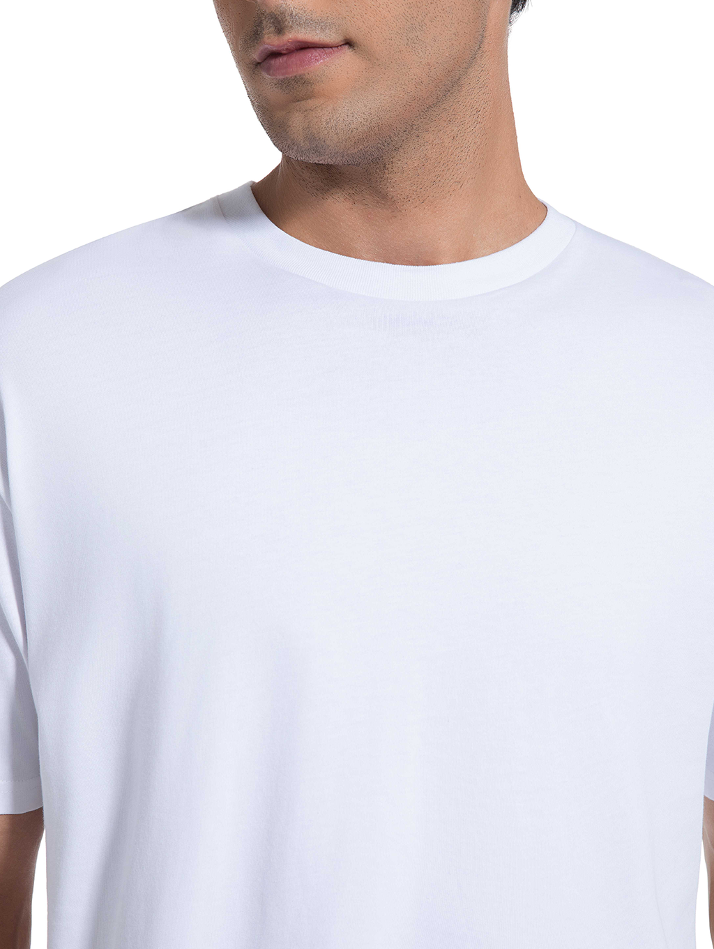 Jeanswest Men's 100% Cotton Crew Neck Tee | MUC-14711-03/17/15 Relaxed Fit Short Sleeve | Dusk Blue White Black | Basic T-Shirt |
