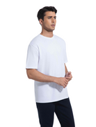 Jeanswest Men's 100% Cotton Crew Neck Tee | MUC-14711-03/17/15 Relaxed Fit Short Sleeve | Dusk Blue White Black | Basic T-Shirt |