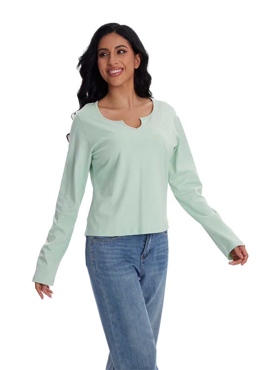 Jeanswest Jeanswest Aussie Chic V-Neck Long Sleeve Tee S6A-53-271006