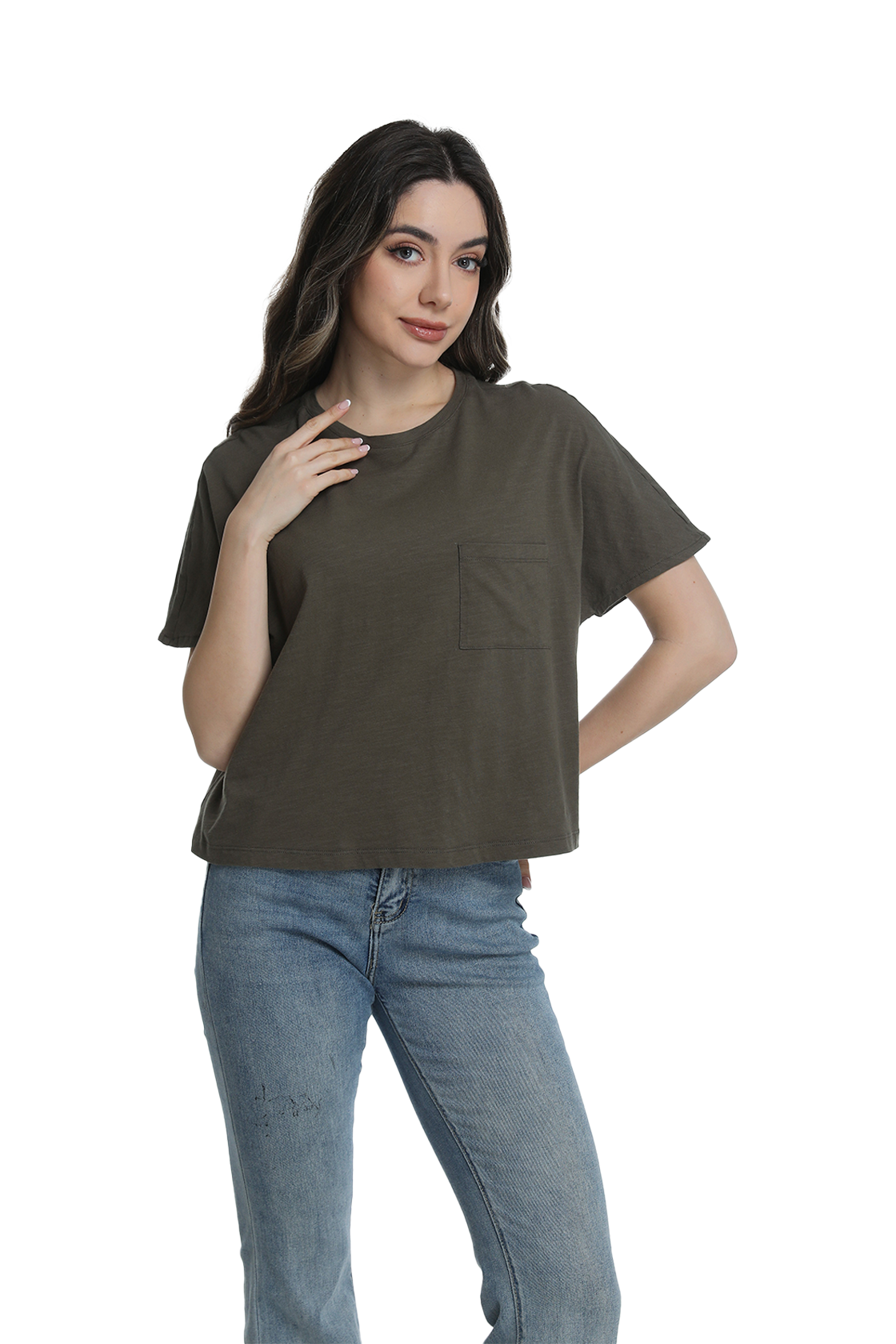 Jeanswest S6A-52-273034 Effortless Cotton Batwing Tee