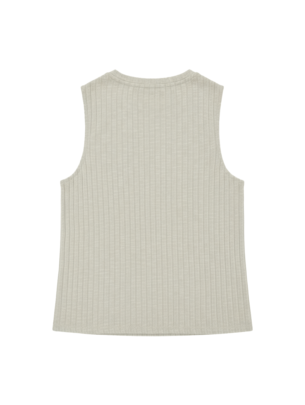 Jeanswest Women's Ribbed Tank Top | WTO-18099 Cotton Blend Sleeveless | Moss Green Layering Basic